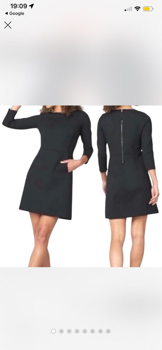 Spanx “Perfect” A-Line Navy Dress with 3/4 length sleeves Size XS